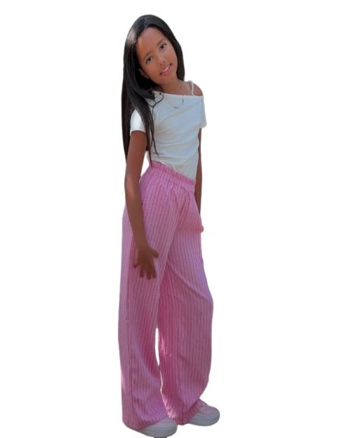 Looly set-Pink stripped -6 yrs