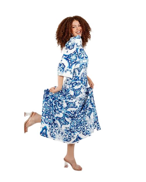 Blue Floral Dress