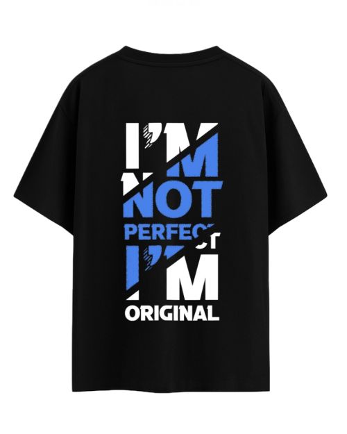 Unisex I'm not perfect Black Tee