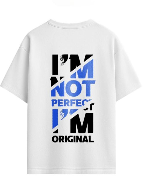 Unisex I'm not perfect White Tee