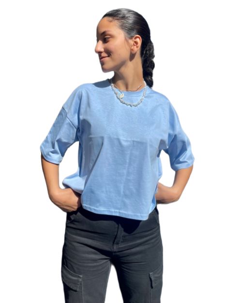 Croptop tshirt (babyblue)