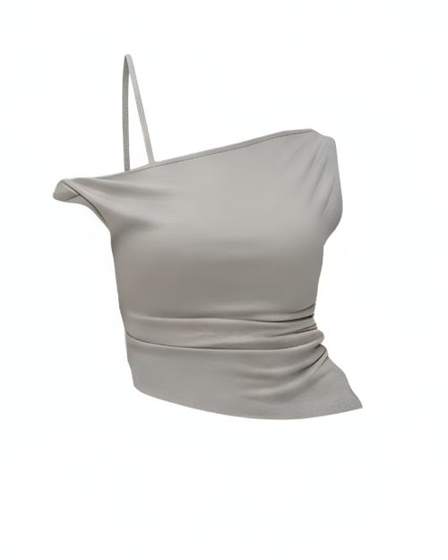 Women’s One-Shoulder Casual Crop Top