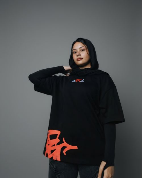 Leel Oversized Black T-Shirt