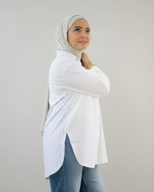 Blue striped shirt-S