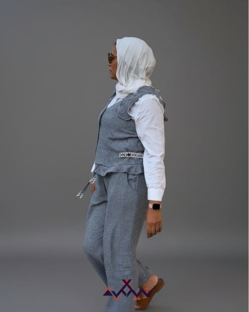 Nyllya ballerina waist coat -Gray-S/M