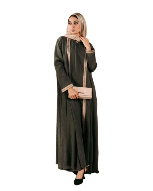 زيتونة عباءة كتان حريمي