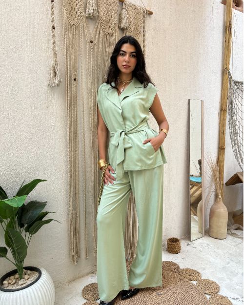 Linen/Cotton Set. -S/M-Mint