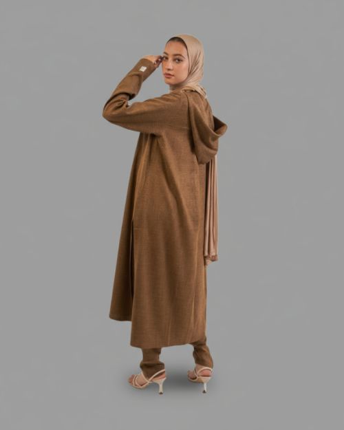 Rawaa Set For Women-Brown-M