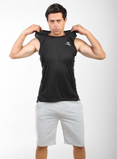 Sleeveless Vest-Black-L