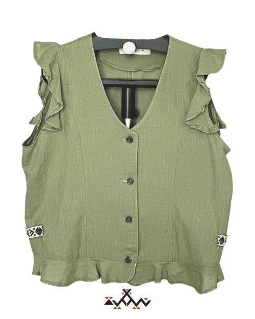 Nyllya ballerina waist coat -Sage-S/M