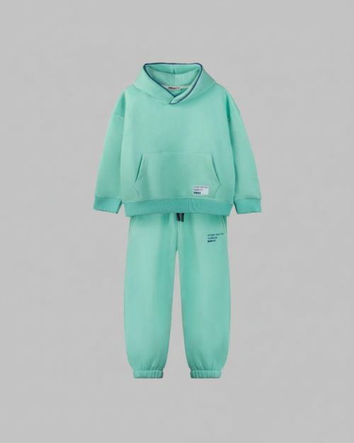 Piping Hoodie Set-Mint-4 yrs