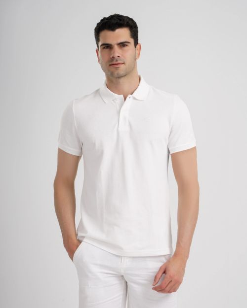 polo shirt-White-M