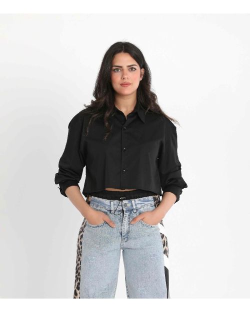 Women’s Cropped Waist Watcher Shirt-S
