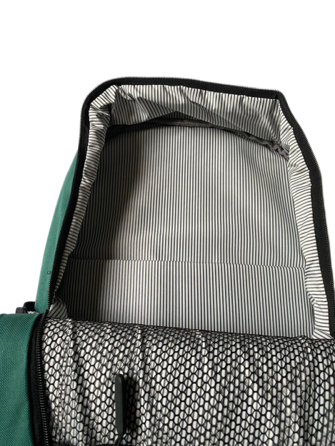 Classic Backpack with Snake Pattern Accents-Teal