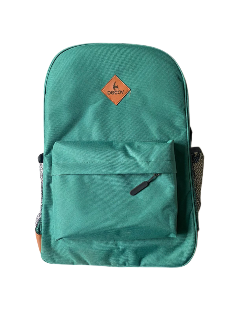 Classic Backpack with Snake Pattern Accents-Teal
