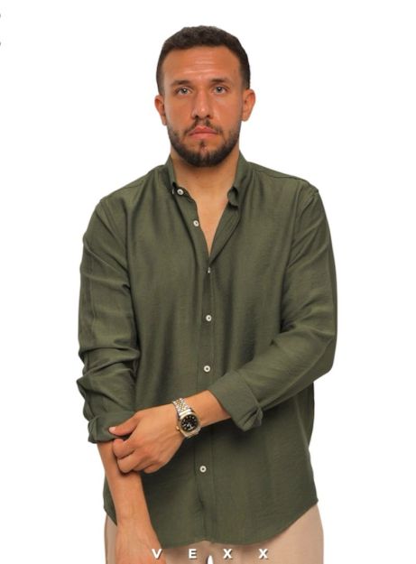 Linen Shirt -Olive-M