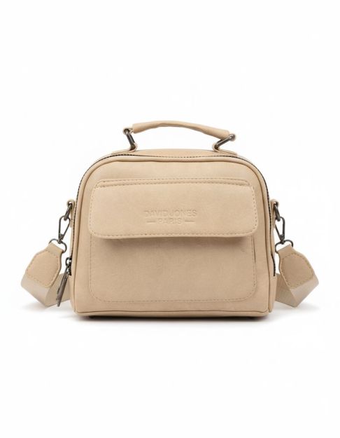 Top Handle Crossbody Satchel-Beige
