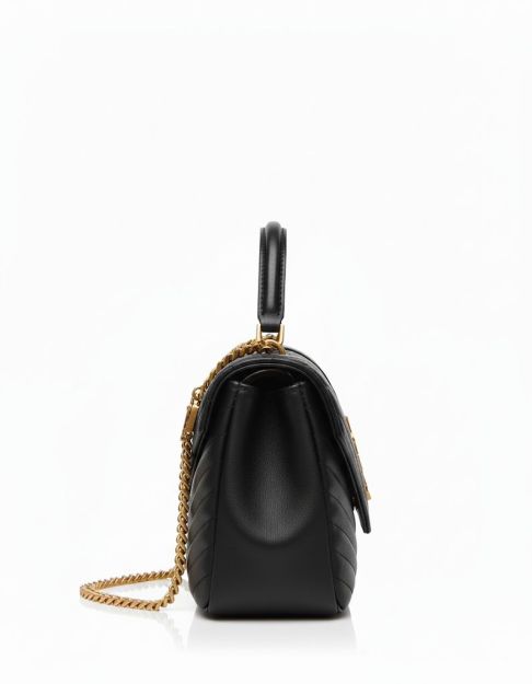 Saint Laurent Shoulder Bag with Top Handle-Black