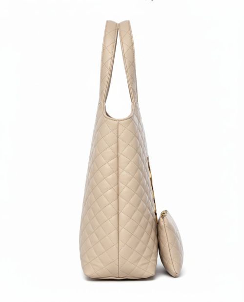 YSL Quilted Shoulder Bag-Beige