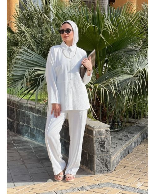 Farha Linen Set-XL/XXL-White