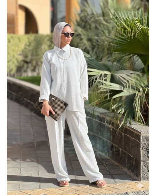 Farha Linen Set-XL/XXL-White