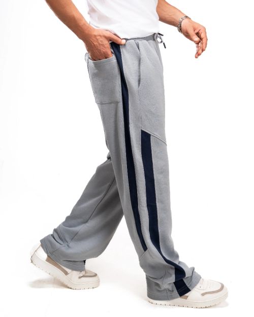 Wide Leg SweatPants-42-Gray