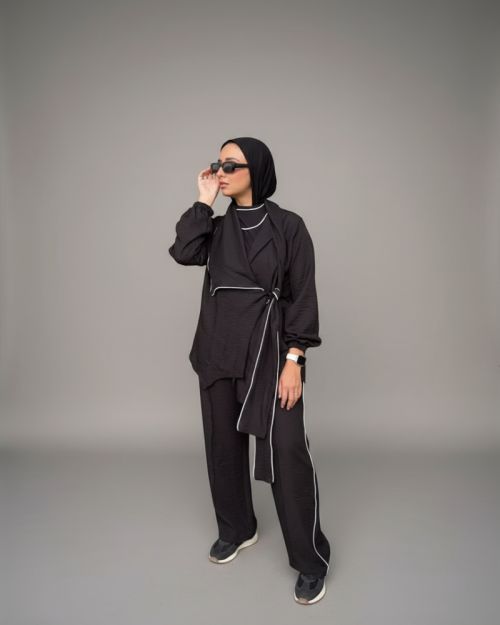 Worood Linen Set-XL/XXL-Black