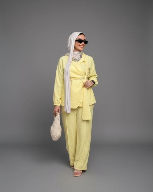 Worood Linen Set-M/L-Yellow