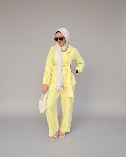 Worood Linen Set-M/L-Yellow