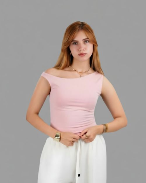 Plein De Vie one shoulder top-Pink-S