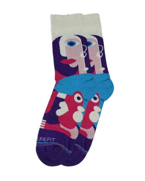 Long Socks Liner Heel and Toe Casual Style MultiColoure-mix colour-36