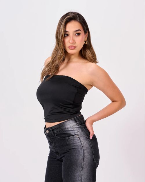 TUBE TOP-Black-XS