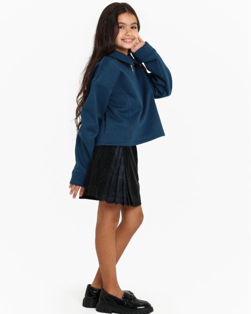Kids Leather Skirt With Belt