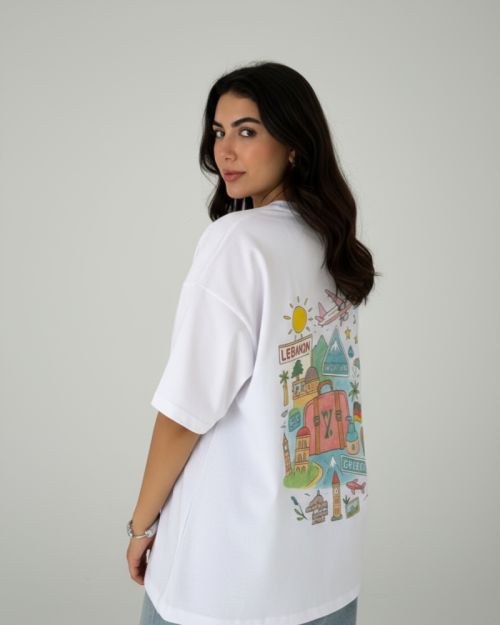 Traveler Tshirt oversized-M-White
