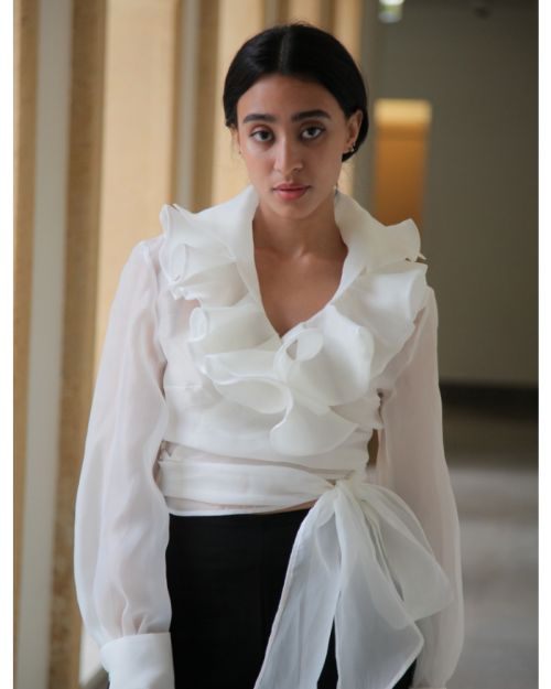 WHITE ORGANZA BLOUSE