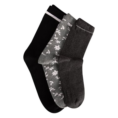 A Pack Of 3 Pieces Long Printed Socks MultiColoure