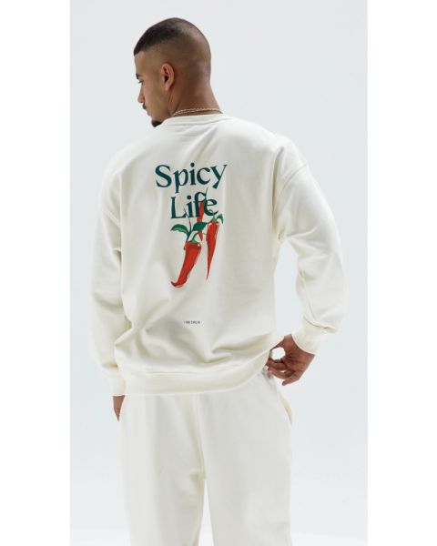 Men’s White Minimal Logo Sweatshirt