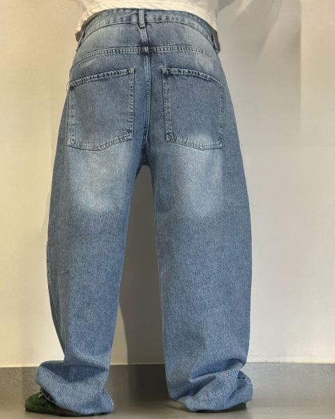 Baggy fit blue denim jeans