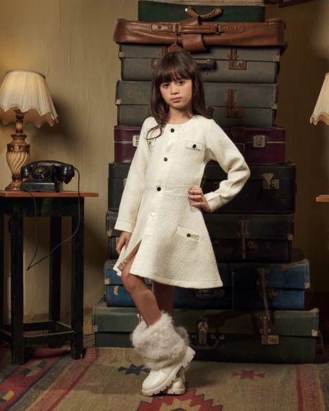 Classic Winter Elegance Girls Dress