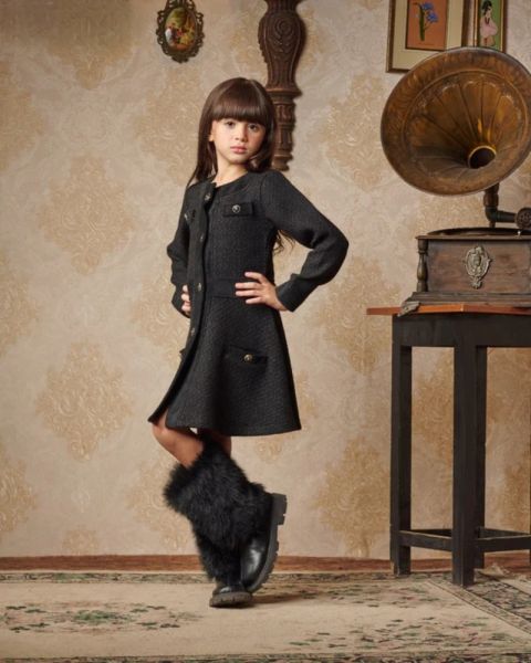 Classic Winter Elegance Girls Dress
