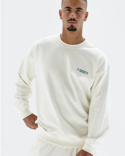 Men’s White Minimal Logo Sweatshirt