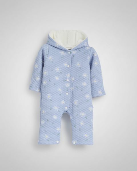 Daisy Flower Hooded Printed Romper