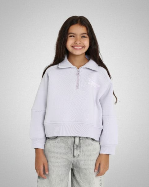 Kids Cotton Half Zip Sweatshirt