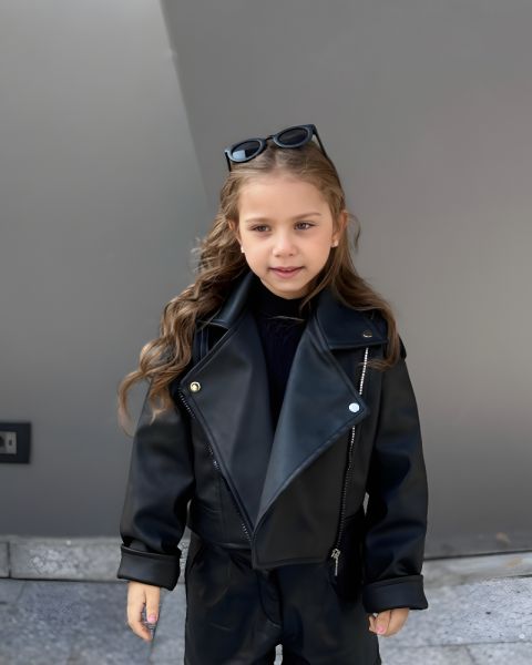 Harley kids leather jacket