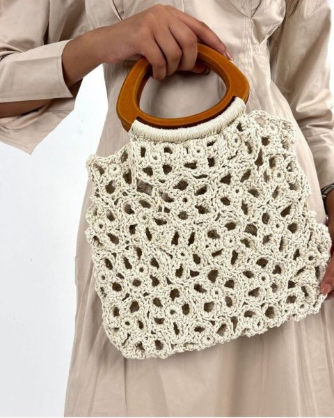Handmade Flower Basket Bag