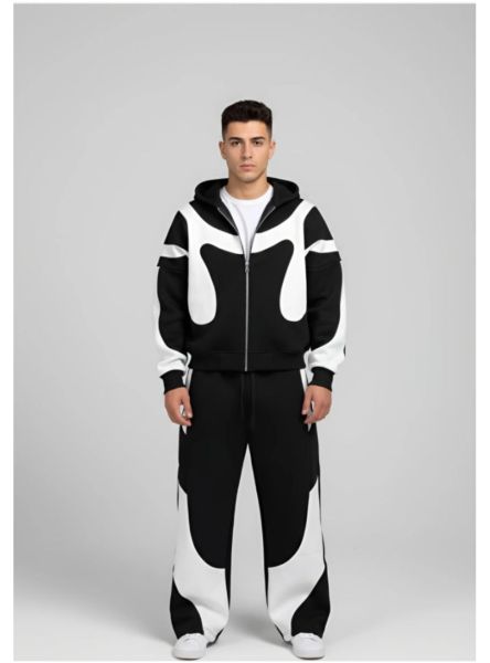 Statement Zip-Up Hoodie And Pants Set