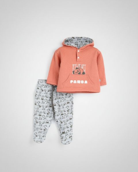 طقم السيد باندا بغطاء رأس ومطبوع