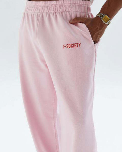 Men’s Pink Jogger Pants with Minimal Logo