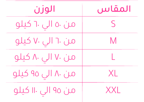 دليل المقاس
