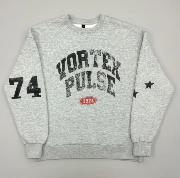 Grey Vintage Collegiate Sweatshirt